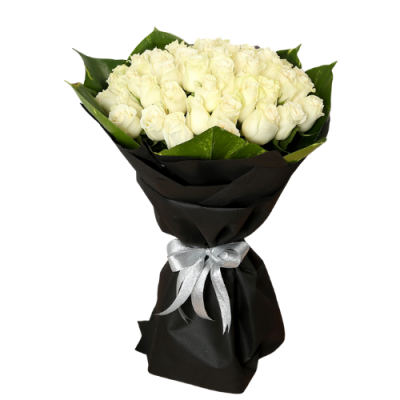 2 Dozen White Luxe Roses
